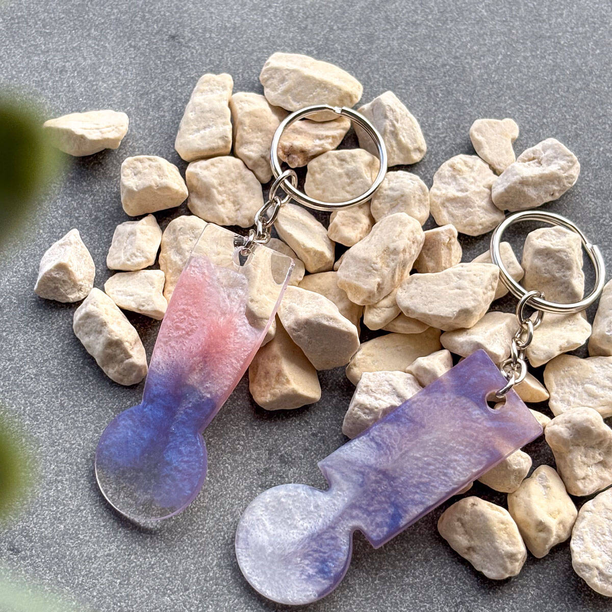 Einkaufswagenlöser aus Epoxidharz lila